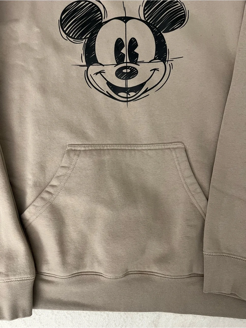 The Rabbits Los Angeles Off-Mouse Mickey Graphic Hoodie Medium Tan